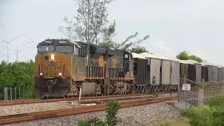 CSX 3435 North On Loaded Rock Train L792-30 Plus Tri Rail at Boynton Canal 8-30-25