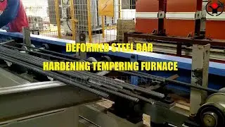 Rebar steel rod induction quenching tempering heat treatment equipment #steelrod #rebar #heater
