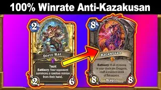 100% Win Anti Kazakusan Freeze Shaman Deck | Anti Meta | Fractured in Alterac Valley | Hearthstone