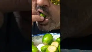 Eating exotic fruit Feijoa | Eating Sounds | Eating Show | Delicious Fruits | #shorts
