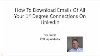 How To Download Emails of 1st Degree Connections on LinkedIn