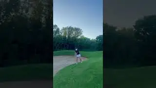 Soft landing Flop Shots to a downward sloping green with a tucked pin