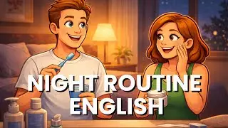 Talking About Your Night Routine in English | Calm English Conversation | Easy Listening