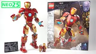 LEGO 76206 Iron Man Mark 85 Figure | The Infinity Saga Set | Stop Motion Build Review