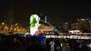 Merlion Light Show @ Collyer Quay