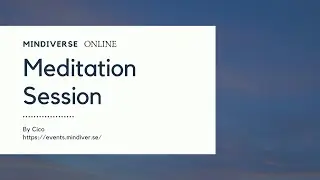 Mindiverse Online Meditation Session Feb.29 2020