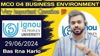 MCO 4 | Business Environment | 2024 | IGNOU | &lrm;&lrm;@Ignoupathways_1196&nbsp;#MCO #Business #IGNOU #MCOM #MCO