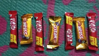 ASMR chocolate KitKat and 5star ,candy