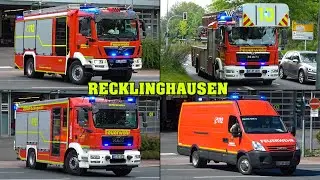 [LÖSCHZUG mit TLF 4000] - Einsatzfahrten Feuerwehr RECKLINGHAUSEN zu Zimmerbrand & weiteren Alarmen!