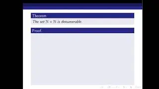 Mathematical Analysis Module 1 : Class 6 : Proof that NxN is denumerable or countably infinite.