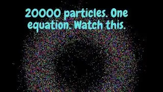 20000 rainbow particles form a mesmerizing vortex| python simulation