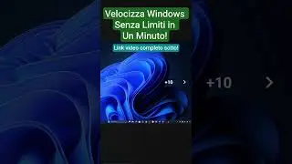 Velocizza Windows Senza Limiti in Un Minuto! #windows #pc #computer