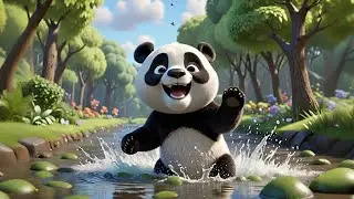 The Panda Who Jumped in a Puddle 🐼 | Fun Kids Story | Playful Adventure & Learning for Children