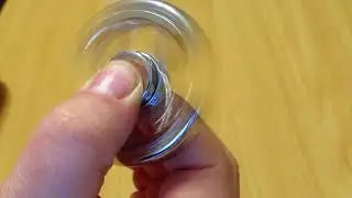Zinc Alloy Polished Bi-blade Fidget Spinner Stress Relief Toy  -  SILVER