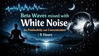 Beta Waves mixed with White Noise for Productivity and Concentration | 8 Hours