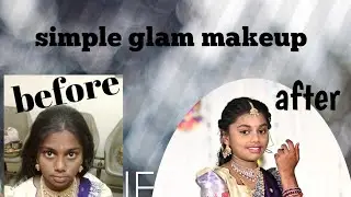 Simple glam make-up ###  make-up hair style ### and saree draping ### Lokshitha beauty parlour ## 🥰🥰