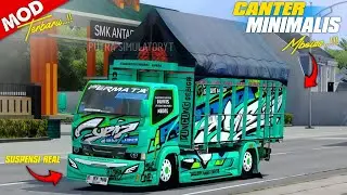 MOD BUSSID TERBARU || TRUCK CANTER MINIMALIS SIMPLE CONCEPT MBOISS SUSPENSI MENTUL 🔥🤙