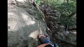 Brandos first time rock climbing at gov dodge 2024'