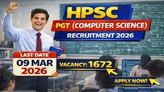 HPSC PGT Computer Science Recruitment 2026  Notification, Eligibility, Apply Online