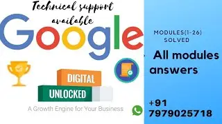 🔥  Google Digital Unlocked Certification Answers lesson 1-26 module  | In 30 Mins| 2024
