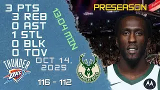 Игрок команды Taurean Prince: все самые яркие моменты игры против THUNDER 14 10 2025 NBA PRESESON