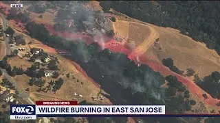 60-acre wildfire burning in East San Jose