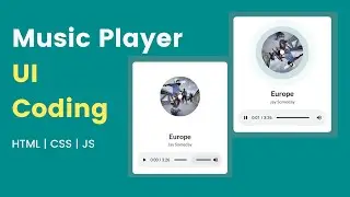 Music Player UI Using HTML , CSS & JAVASCRIPT