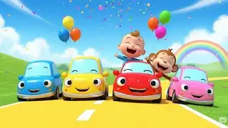Colorful Car Parade 🚗✨ | Learn Colors with Fun Vehicles | Kids Song & Nursery Rhyme