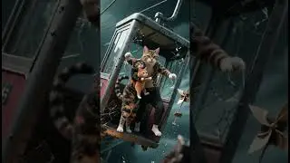 The Hero Father Cat: An AI-Generated Tale of Family and Courage#aiart #catvideo#herocat#fathercat