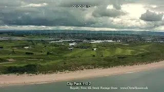 Portrush Coastline & Royal Portrush Golf Club Stock Footage