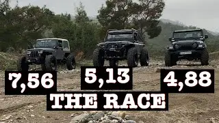Who is the slowest ( compering 7,56 5,13 4,88 gear ratios )