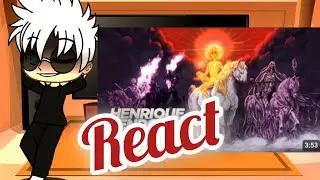Jujustu Kaisen react (reagindo) Rap dos Cavaleiros do Apocalipse - O Fim dos Tempos (gacha)