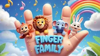 Animal Finger Family Song | Nursery Rhymes for Kids | Fun Animal Names & Sounds