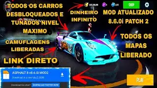 ASPHALT 8 MOD APK 8.6.0i DINHEIRO INFINITO TUDO DESBLOQUEADO ATUALIZADO 2025