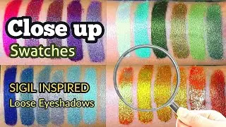 SIGIL INSPIRED Eyeshadows SWATCHES | Loose Pigments | Close Up