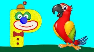 ABC Phonics with Animals | PARROT | Letter P