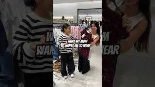 Which style looks better?😄 #family #mom #daughter #shopping #funny #comedy #clothes