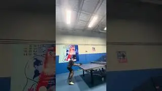Forehand loop against backspin