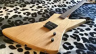 Custom guitar Explorer project Seymour Duncan Custom '78 model Flamed mahogany neck satin finish