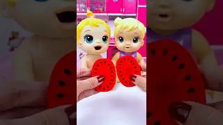 ASMR Unboxing Minnie Mouse & Boys Watermelon Toy 🍉 | Satisfying ASMR Kitchen Unboxing #shorts