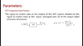 Limitations to MTI radar | Parameters | Radar Systems | Lec-43