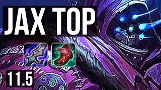 JAX vs SYLAS (TOP) | 1400+ games, 1.8M mastery, 6 solo kills | KR Master | v11.5