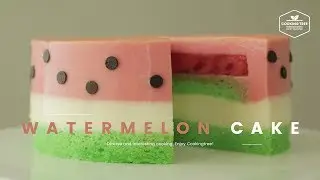 수박 모양의 귀여운~^ω^ 수박 무스케이크 만들기 : Watermelon Mousse Cake Recipe - Cooking tree 쿠킹트리