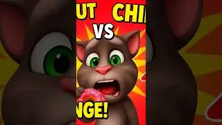 Talking Tom Cat Eats Donut and Chili 🌶🤣 Funny Reaction Moments! #shorts