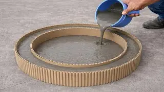 Amazing creative craft ! Pour cement into cardboard to create something amazing for your family