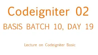 Codeigniter Bangla tutorial Part 02