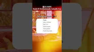 Day 17 / 21 | Tools Used by Game Developers | Saurabh Tiwari