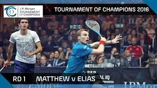 Squash: Tournament of Champions 2016 - Men's Rd 1 Highlights: Matthew v Elias