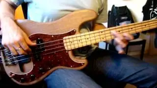 mahogany-maple Precision bass with Bartolini musicman style bridge pickup & midi GK3b