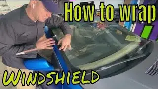 How to vinyl wrap around your car windshield like a pro on  BMW E46. Learn this skill.